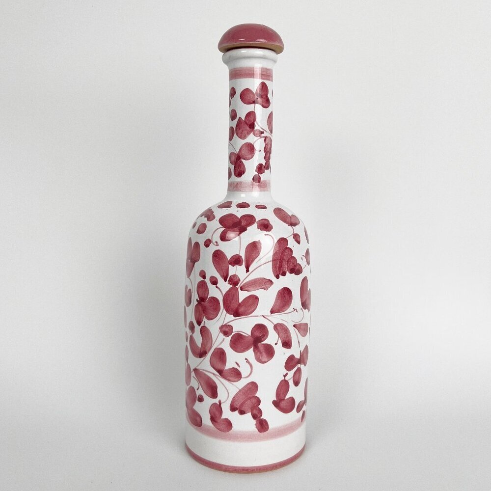 Rare Vintage Starbucks Barista Hand Painted Floral Bottle Cork Cap Lid Rustic
